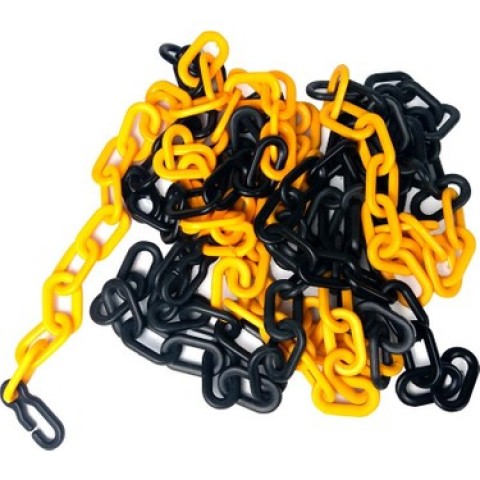 Sarı Siyah Plastik zincir 5 Metre