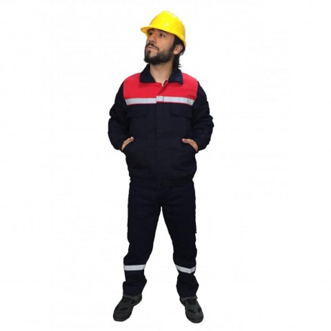 İş Takımı Red1 (mont+pantolon) Reflektörlü %100 Pamuk Kapitoneli Kışlık