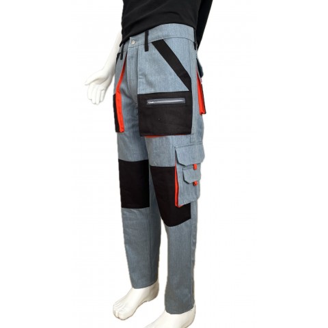 Çok cepli Kot Turuncu cep tasarım teknik iş pantolonu